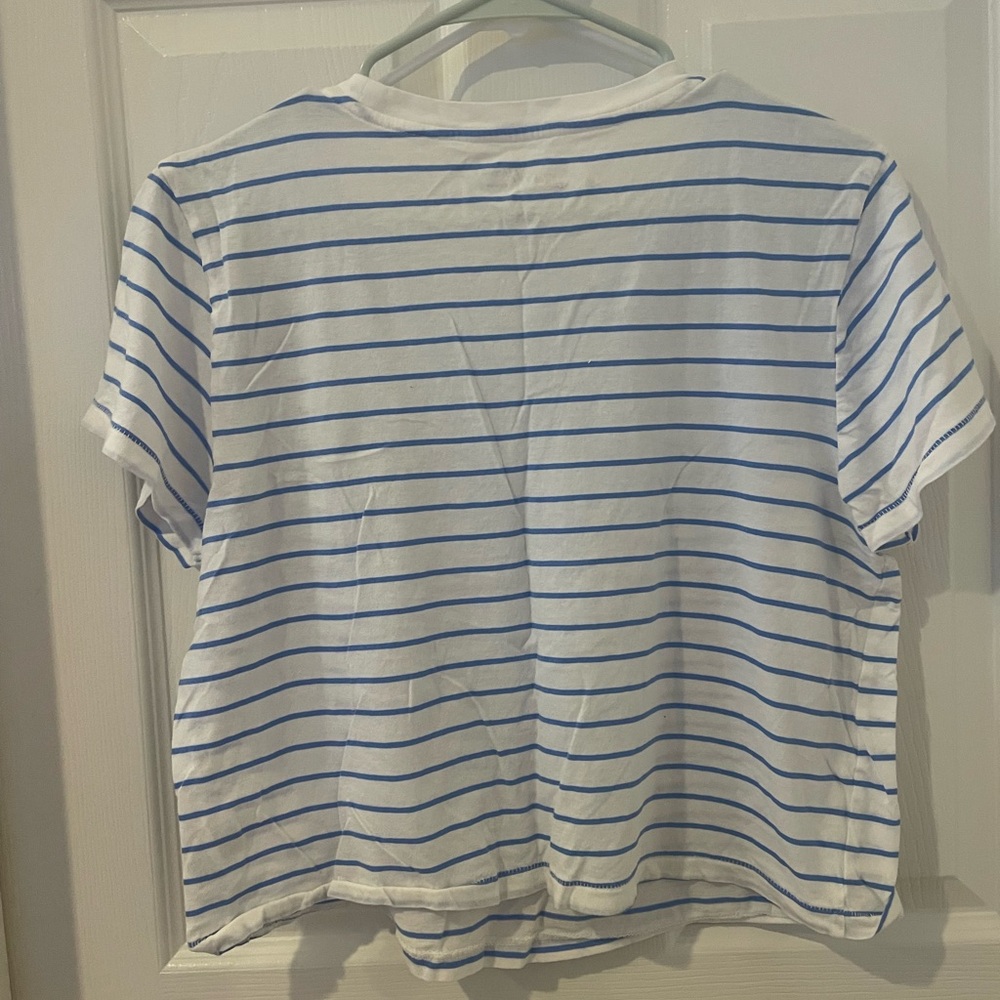 Universal Thread Blue and White Striped Tee - Picture 3 of 4